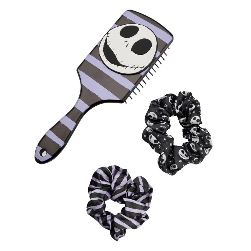 Nightmare Before Christmas Hair Brush Set / Black/Purple/White